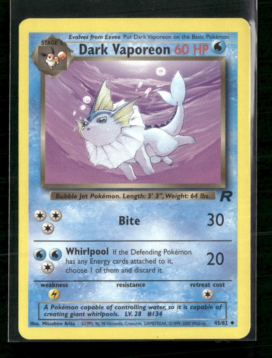 Team Rocket Dark Vaporeon #45/82