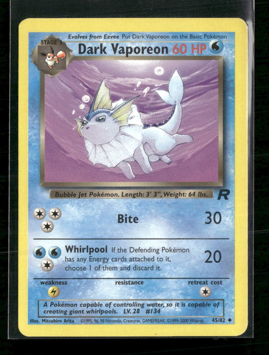 Team Rocket Dark Vaporeon #45/82