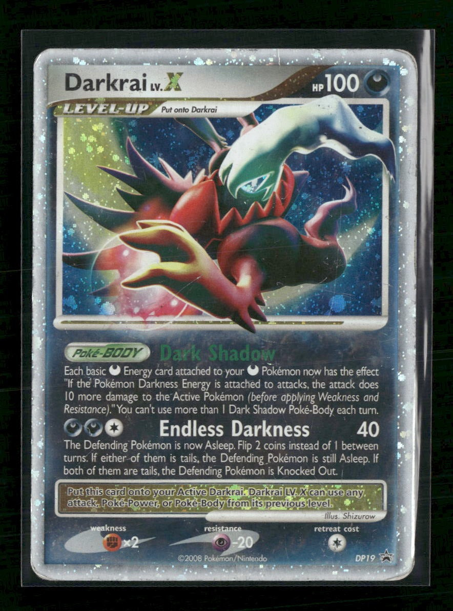 Diamond and Pearl Promos Darkrai LV.X #DP19 Damaged