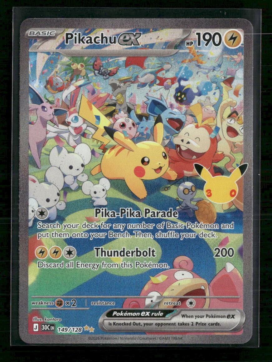 ME: 30th Celebration Pikachu ex #149/128
