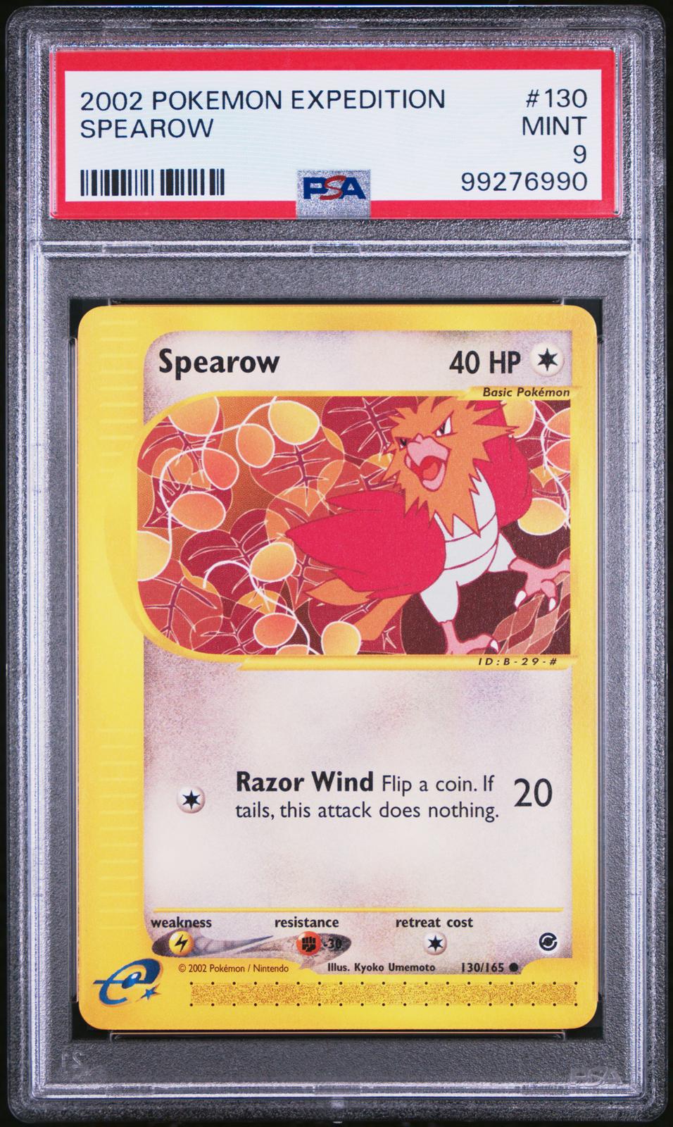 2002 Pokemon Expedition Spearow 9 PSA #130