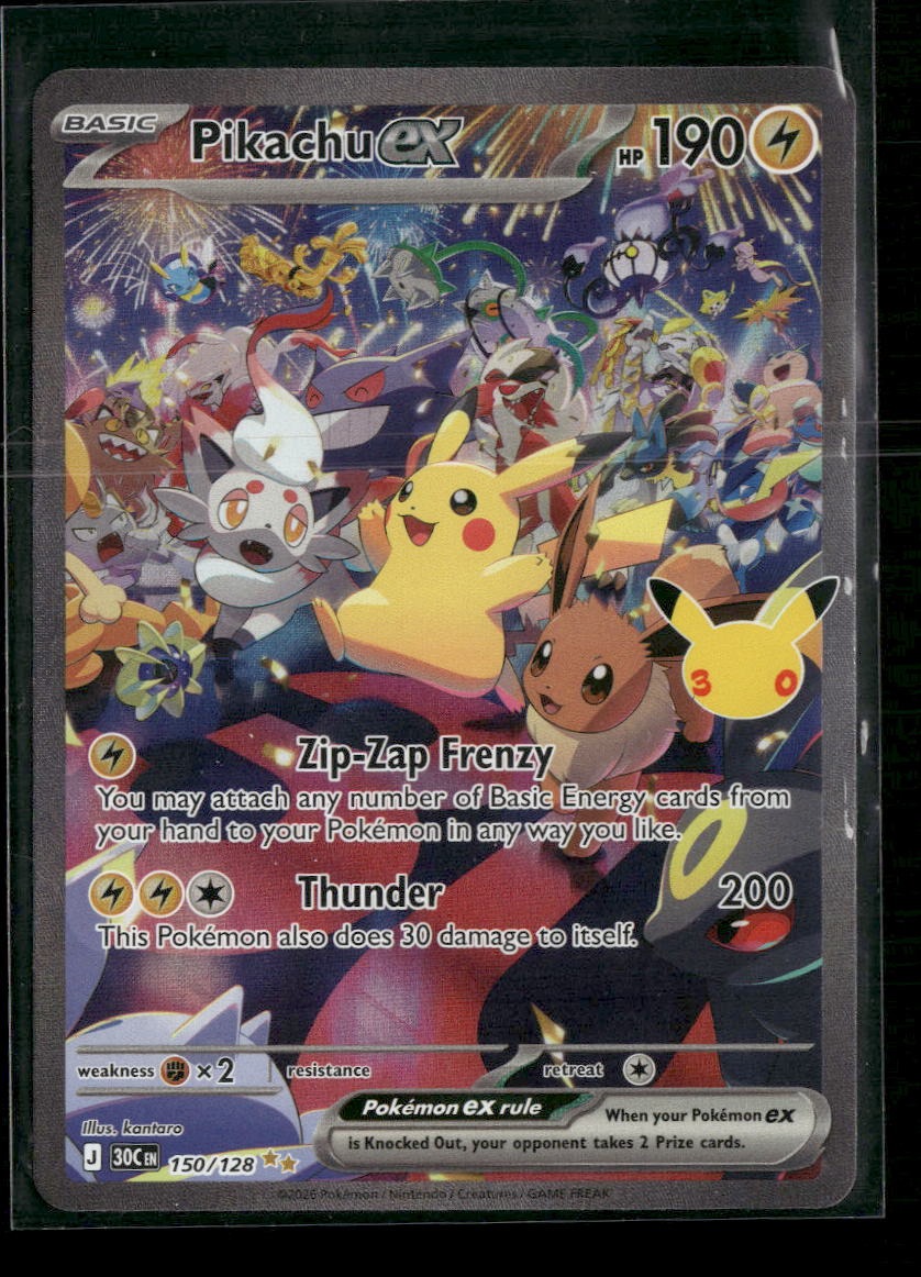ME: 30th Celebration Pikachu ex #150/128