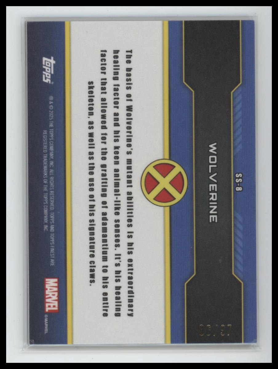 2025 Topps Finest Marvel X-Men Wolverine Sentinels Scan #/97 #SS-8