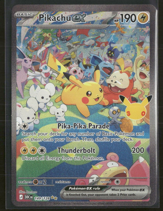 ME: 30th Celebration Pikachu ex #149/128
