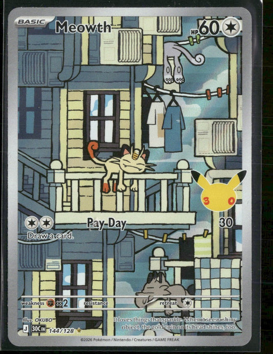 ME: 30th Celebration Meowth #144/128