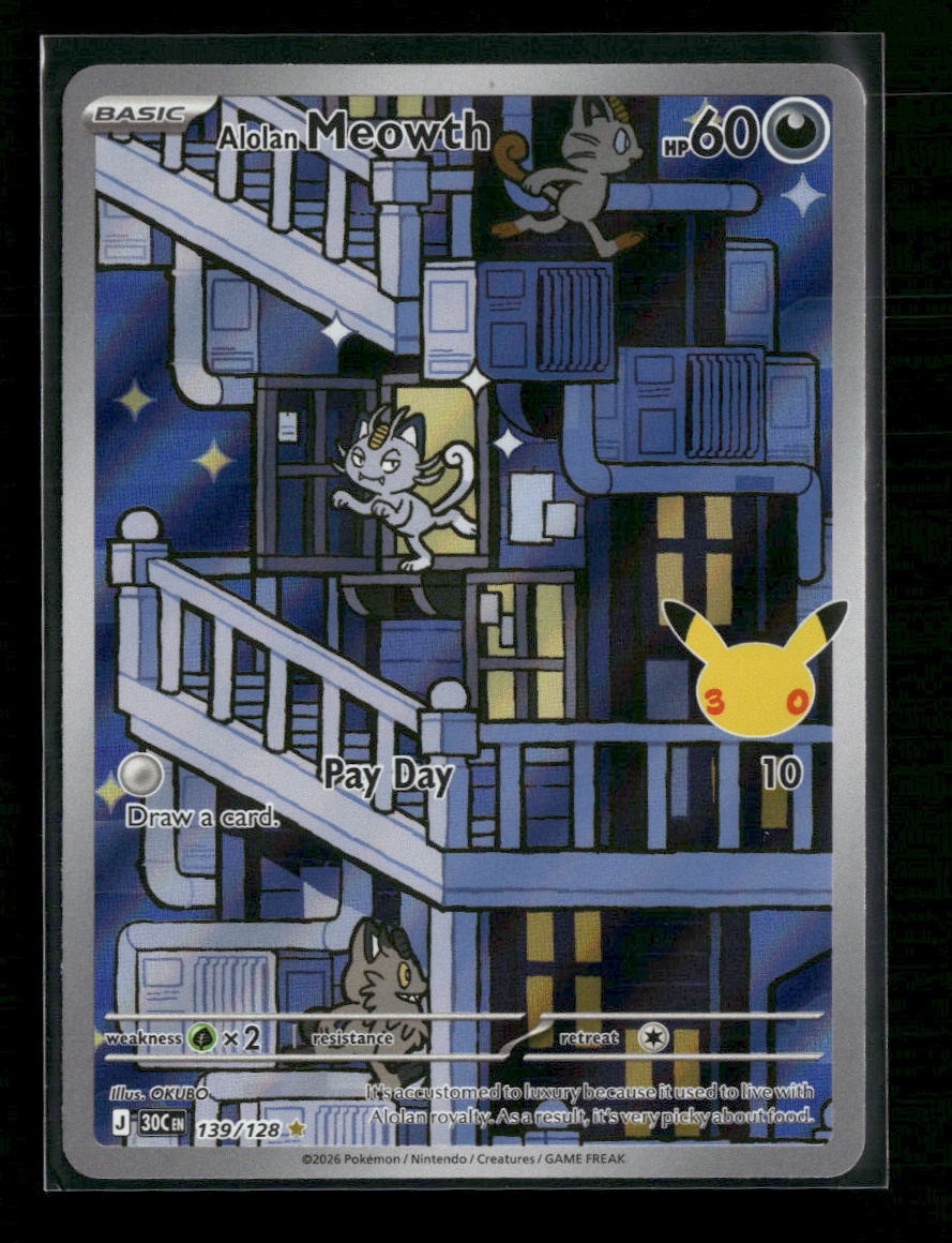 ME: 30th Celebration Alolan Meowth #139/128
