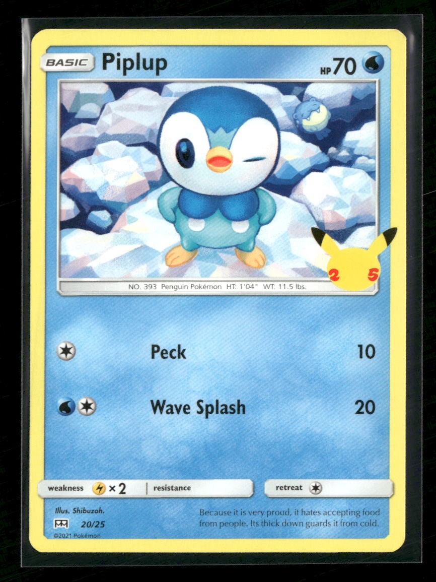 McDonald's 25th Anniversary Promos Piplup #020/025