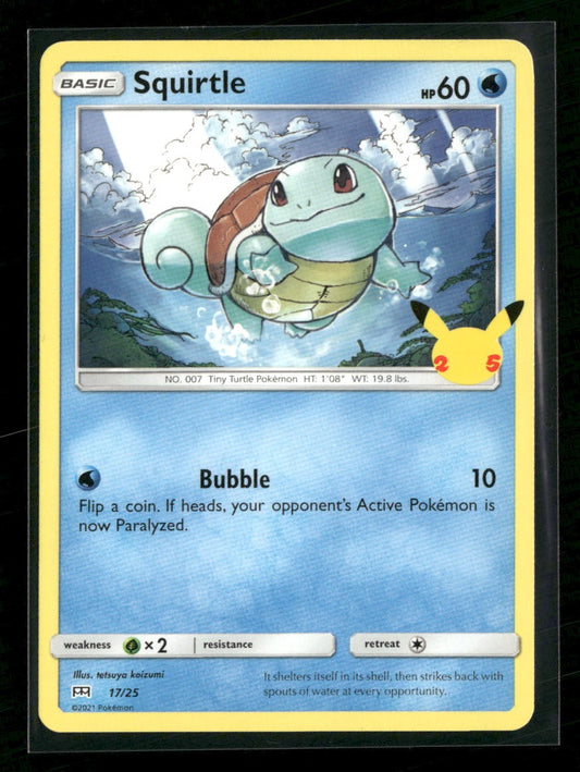 McDonald's 25th Anniversary Promos Squirtle #017/025