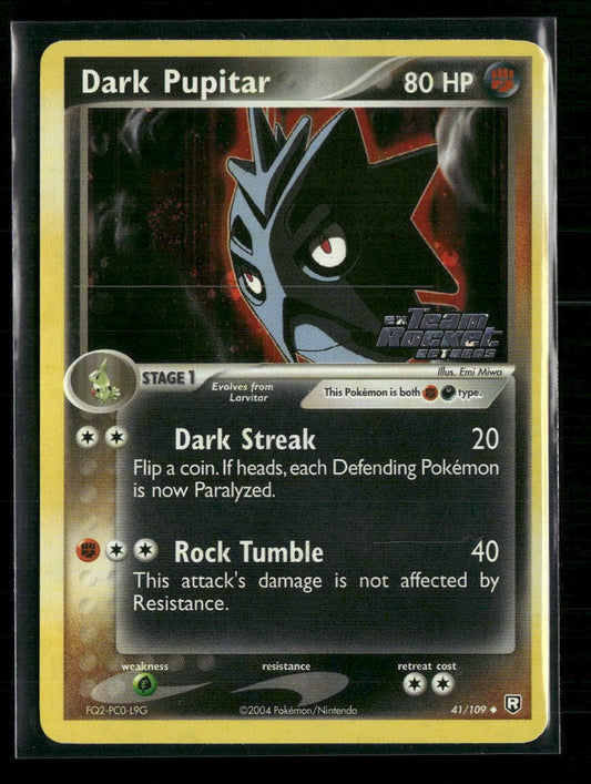 EX Team Rocket Returns Dark Pupitar (Scratch on Back) #41/109