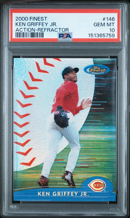 2000 Finest Action-Refractor Ken Griffey Jr. 10 PSA #146
