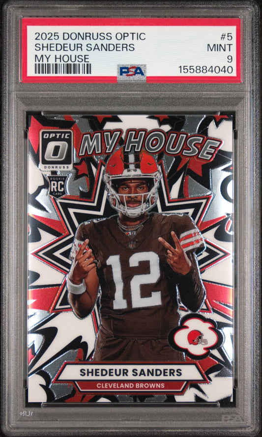 2025 Panini Donruss Optic My House Shedeur Sanders 9 PSA #5