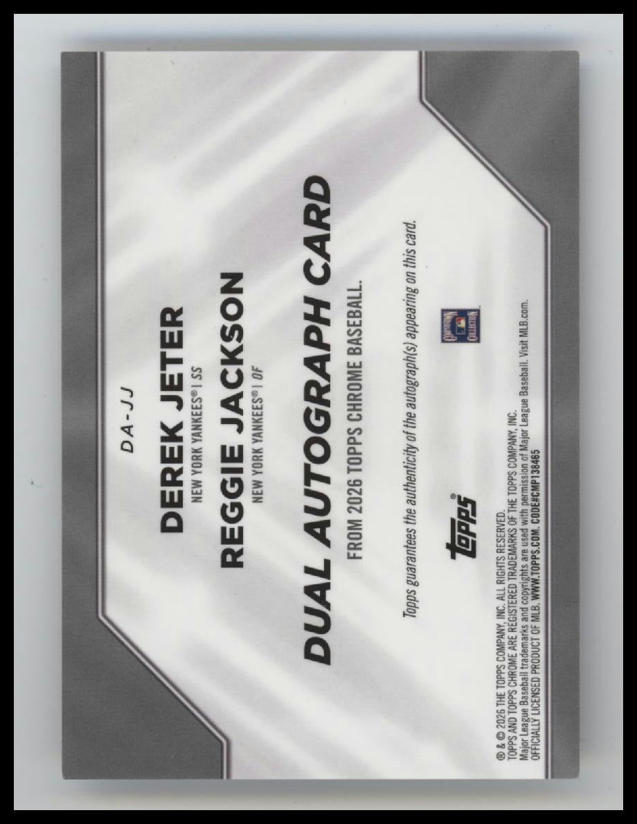 2022 Topps Tier One - Dual Auto Aaron Judge / Reggie Jackson #/25 AU #DA-JJ