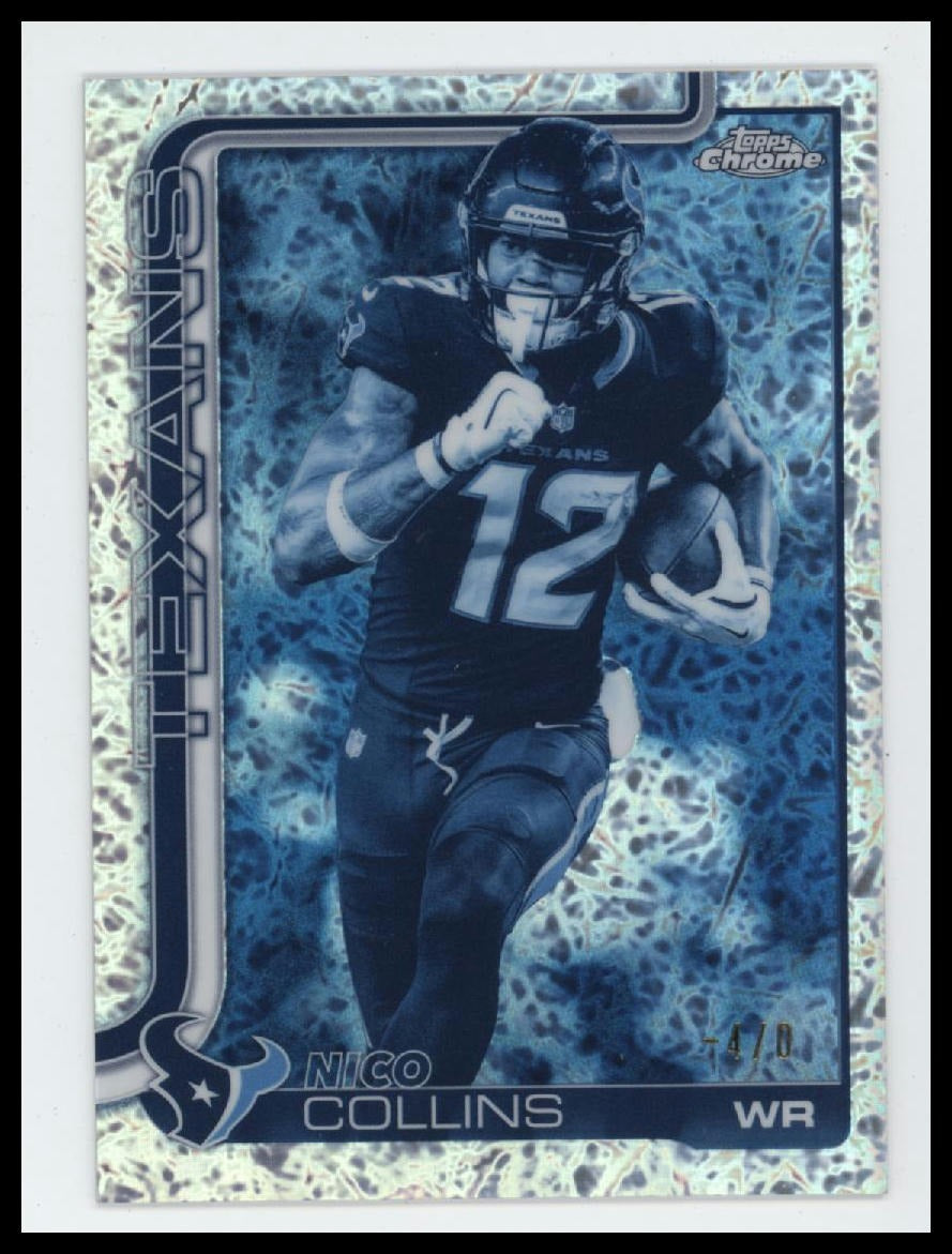 2025 Topps Chrome Frozen Fractor #/-5 Nico Collins #115