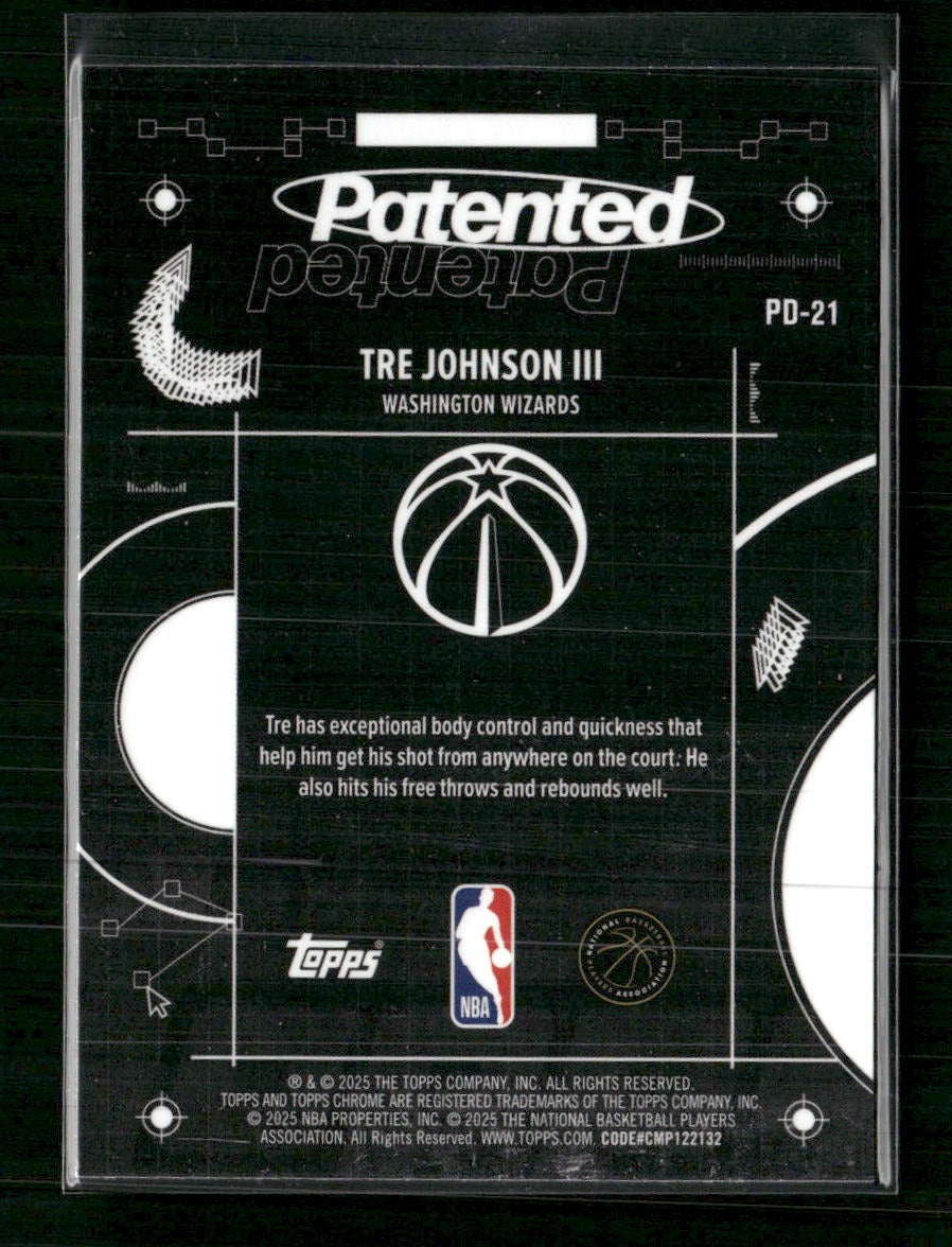 2025-26 Topps Chrome Patented Tre Johnson III #PD-21