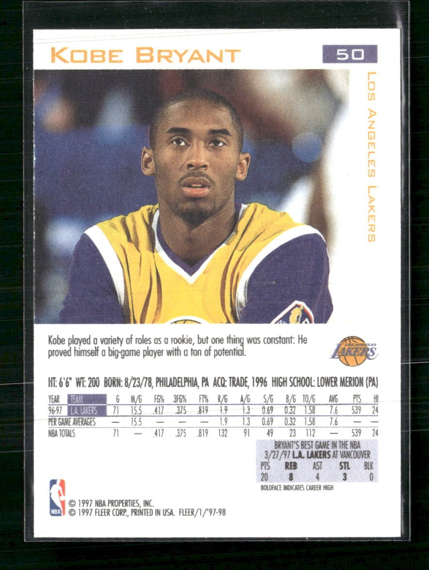 1997-98 Fleer Kobe Bryant #50