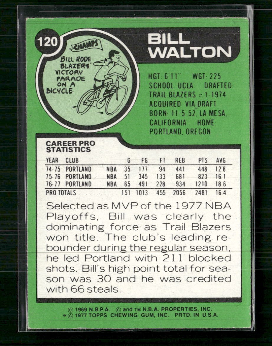 1977-78 Topps Bill Walton #120