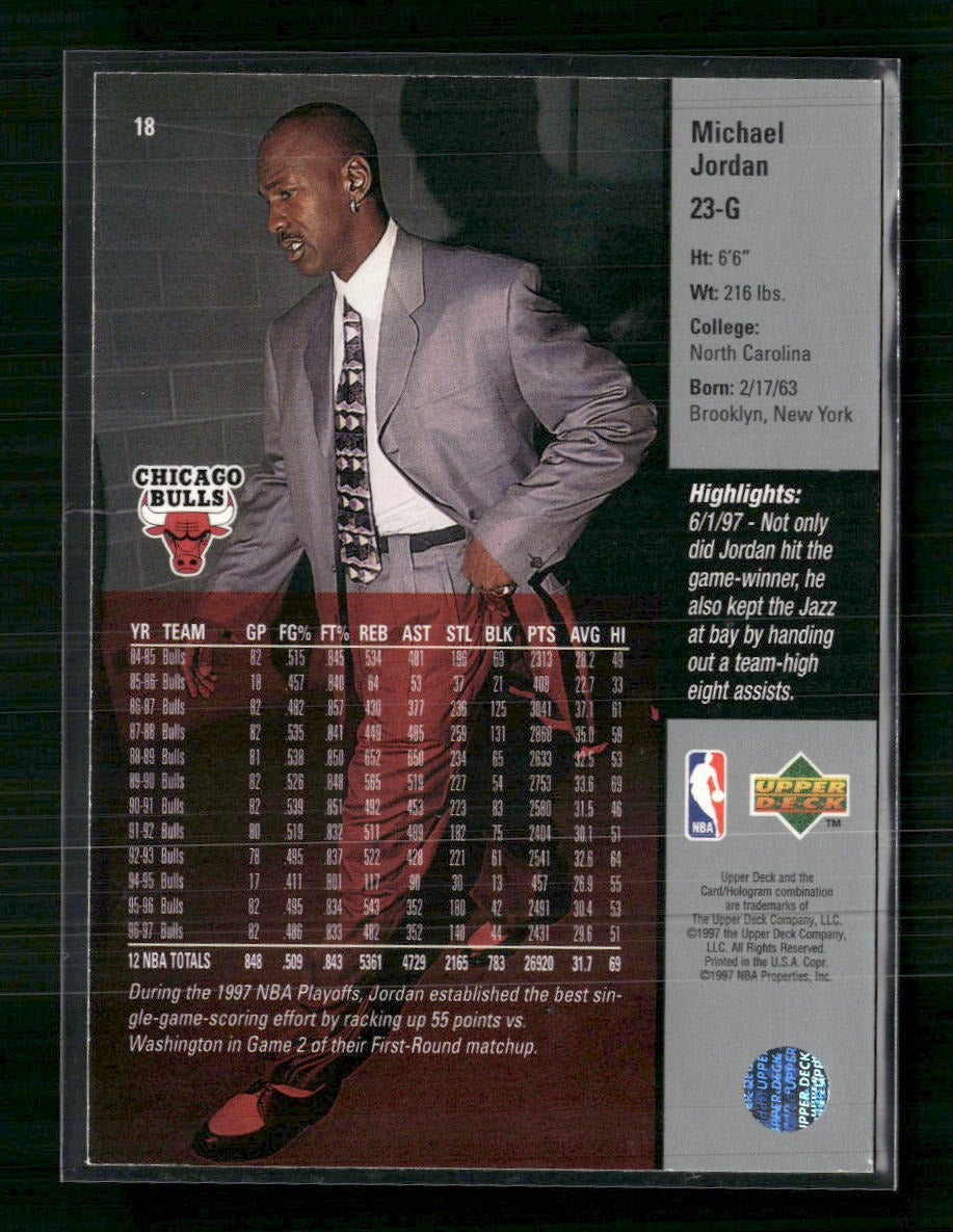 1997-98 Upper Deck Michael Jordan #18