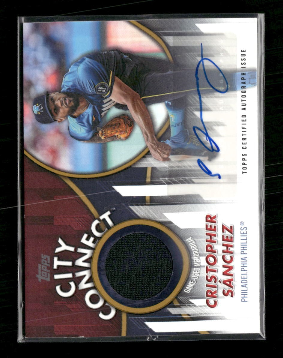 2026 Topps City Connect Swatch C Relics Gold Cristopher Sánchez #/50 #CC2-CS