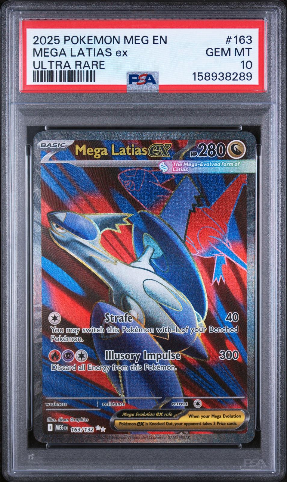 2025 Pokemon Mega Evolution Ultra Rare Mega Latias Ex 10 PSA #163