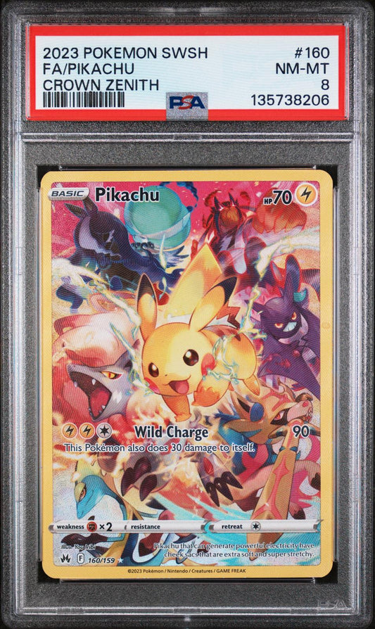 2023 Pokemon Sword And Shield Crown Zenith Fa/Pikachu 8 PSA #160