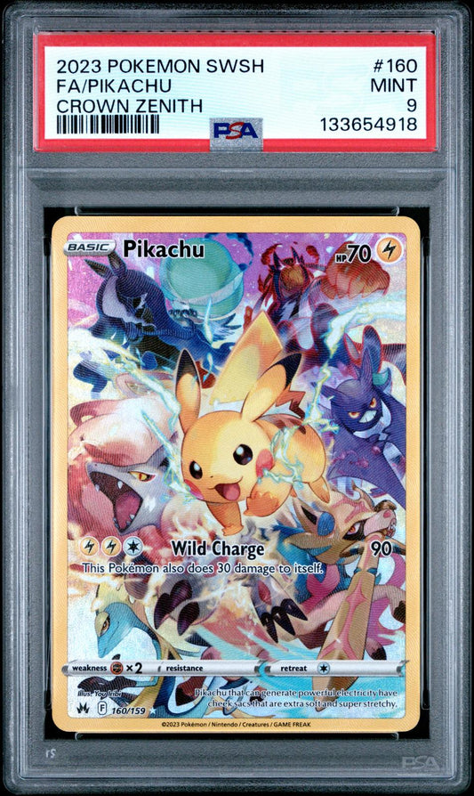 2023 Pokemon Sword And Shield Crown Zenith Fa/Pikachu 9 PSA #160