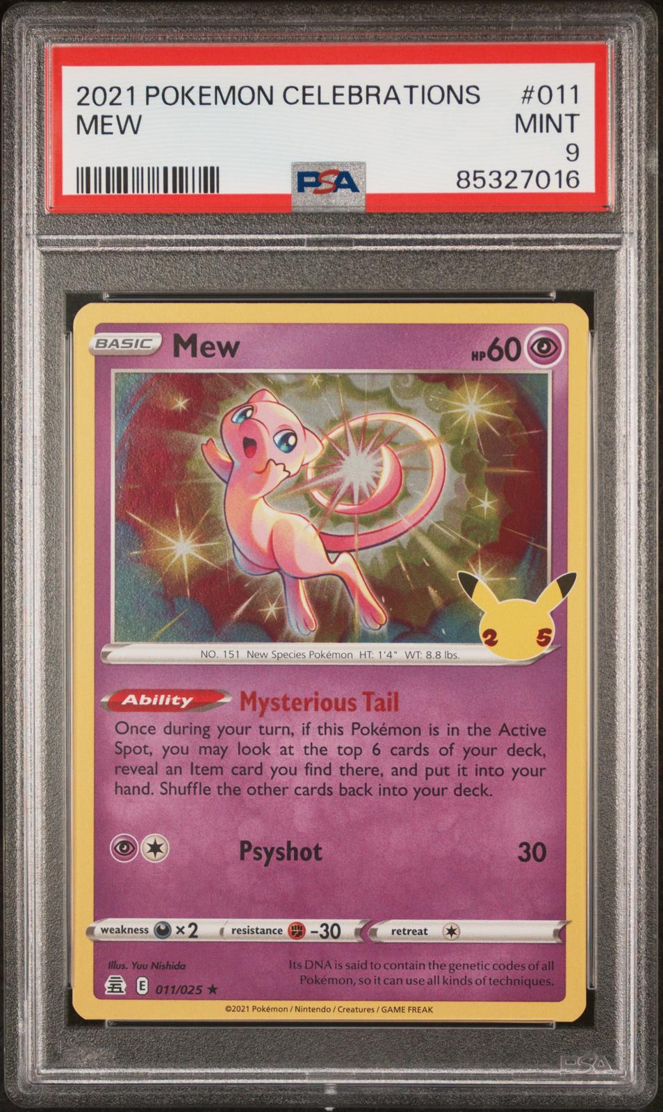 2021 Pokemon Celebrations Mew 9 PSA #011