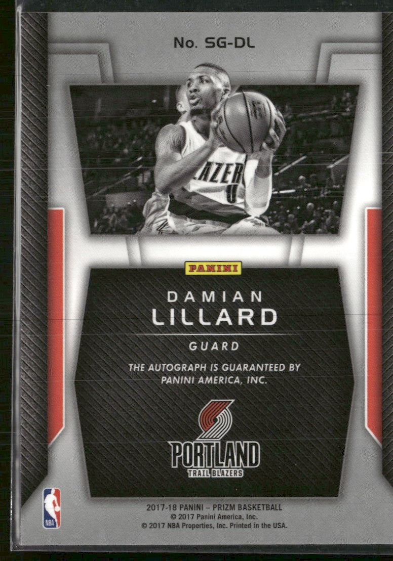 2017-18 Panini Prizm Signatures Damian Lillard AU #SG-DL