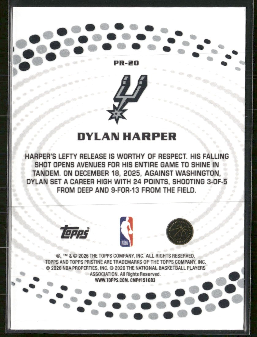 2025-26 Topps Pristine Precisionaries Rookie Dylan Harper #PR-20