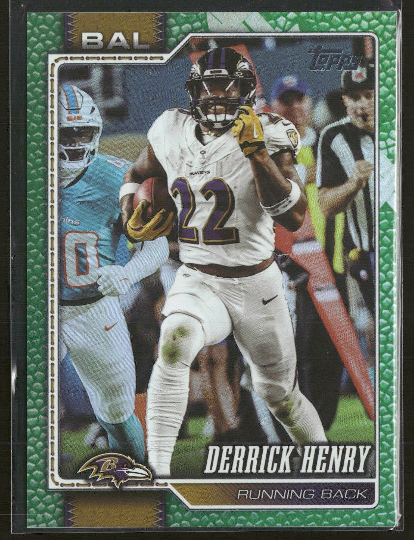 2026 Topps Flagship Green Football Derrick Henry #/99 #16