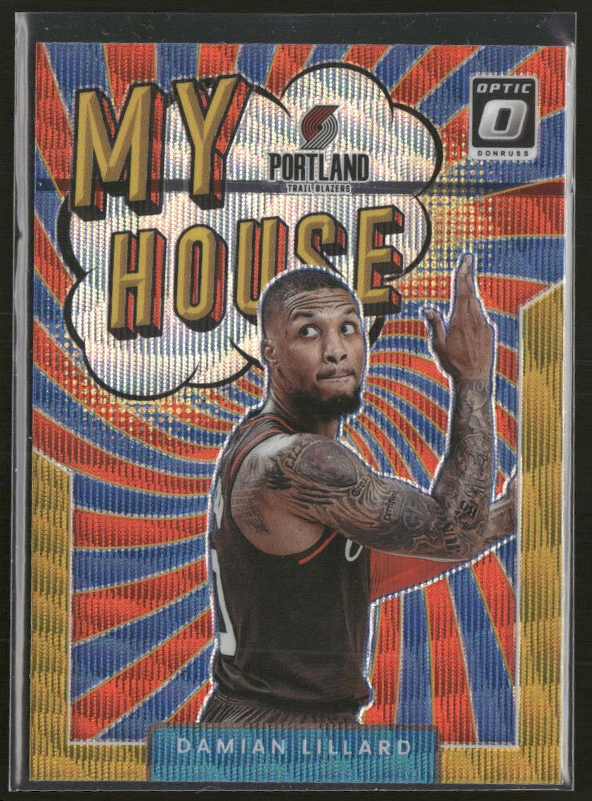 2021-22 Donruss Optic My House Gold Wave Damian Lillard #15