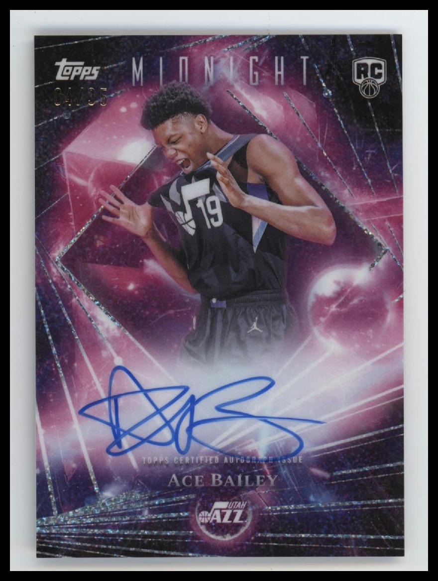 2025-26 Topps Midnight Dark Matter Auto Winter Solstice #/35 Ace Bailey #DMAR-AB
