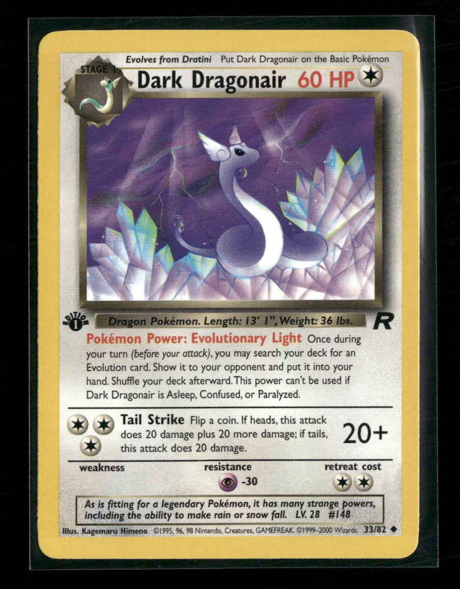 Team Rocket Dark Dragonair 1st Edition #33/82