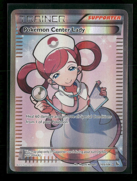 XY - Flashfire Pokemon Center Lady (105 Full Art) #105/106 Damaged