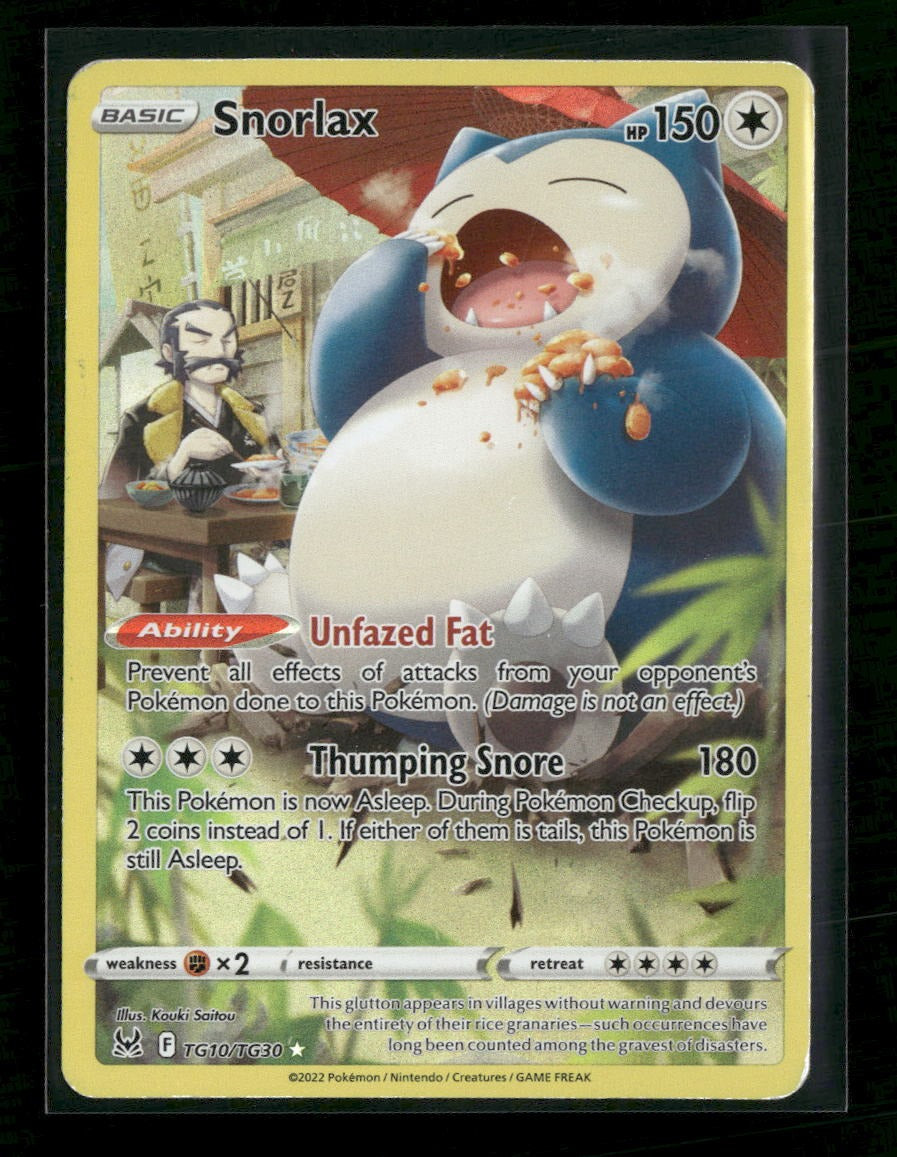 SWSH11: Lost Origin Trainer Gallery Snorlax #TG10/TG30