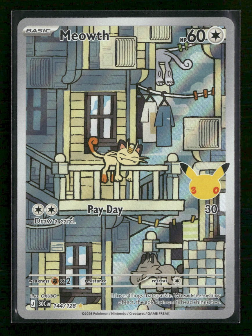 ME: 30th Celebration Meowth #144/128