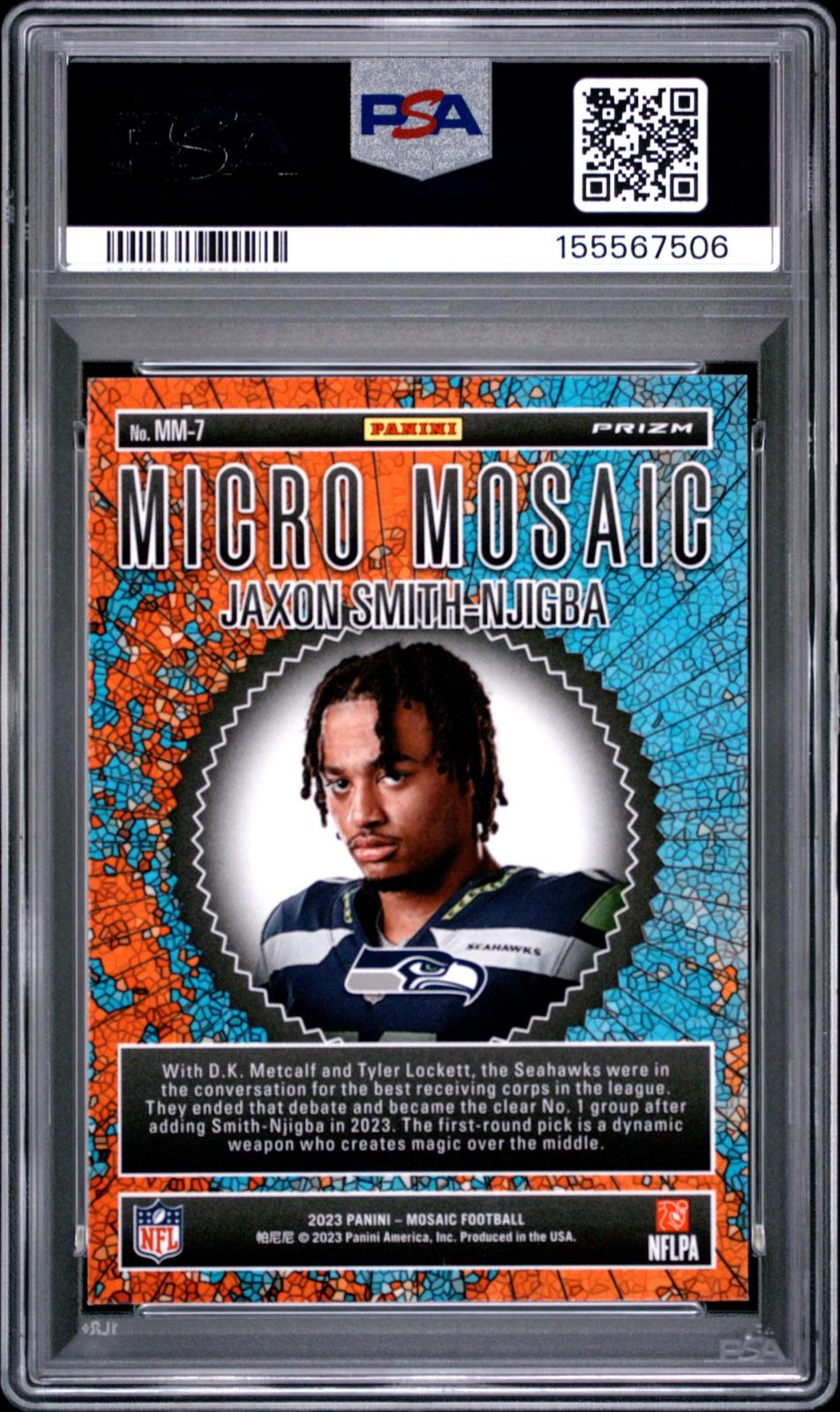 2023 Panini Mosaic Micro Mosaic Jaxon Smith-Njigba 10 PSA #MM7