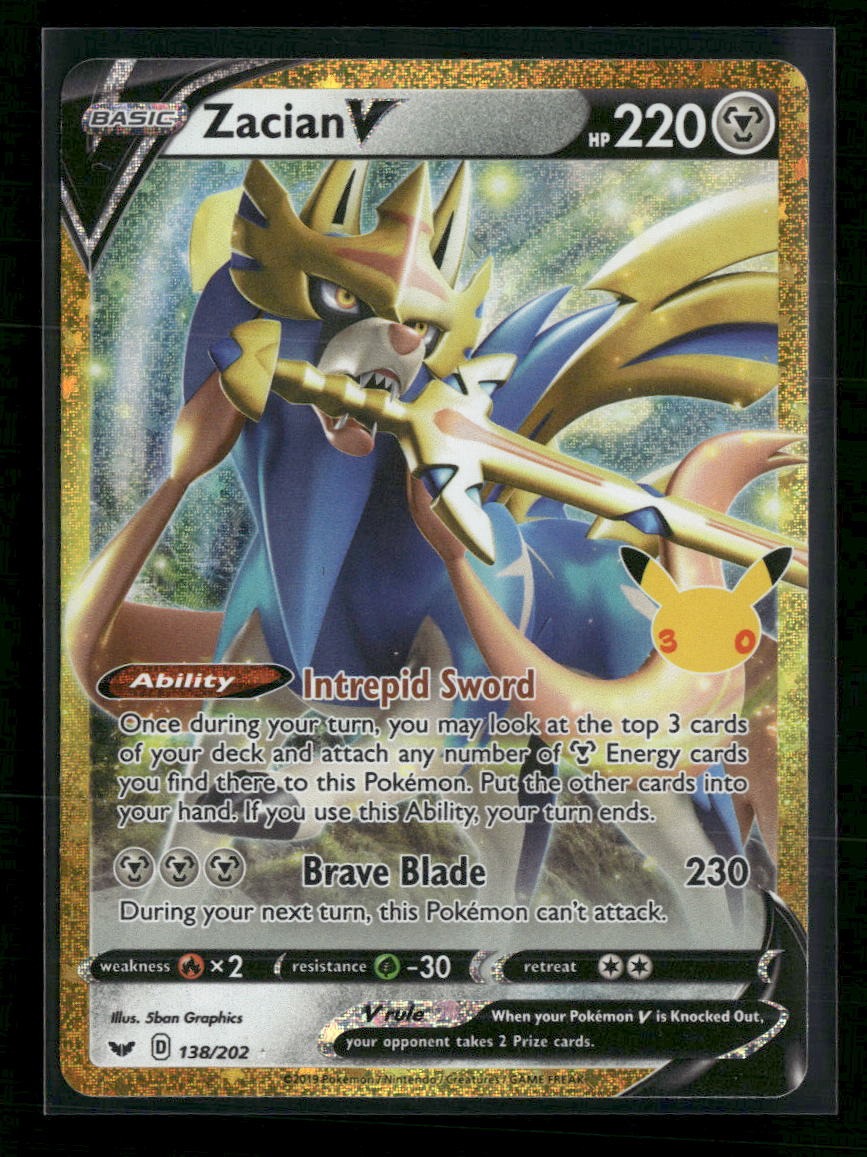 ME: 30th Celebration Classic Collection Zacian V #138/202