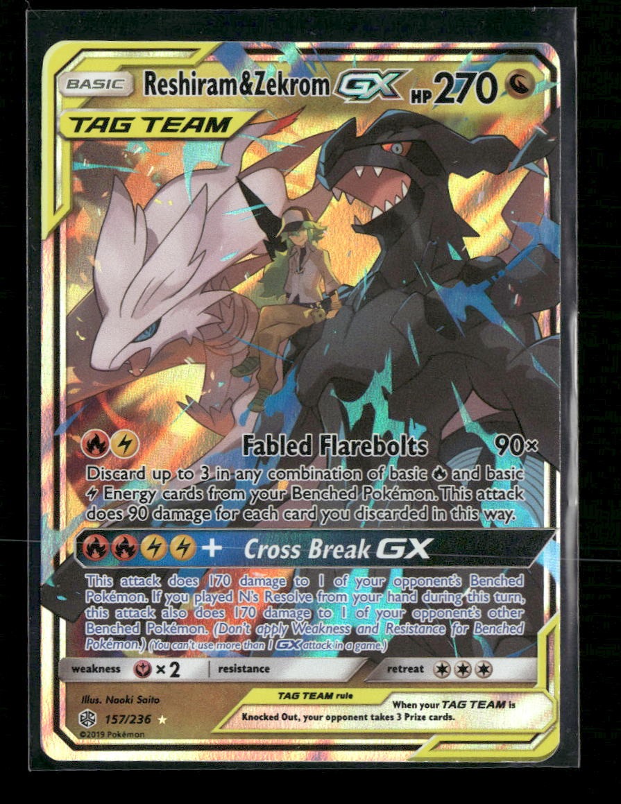 SM - Cosmic Eclipse Reshiram & Zekrom GX #157/236