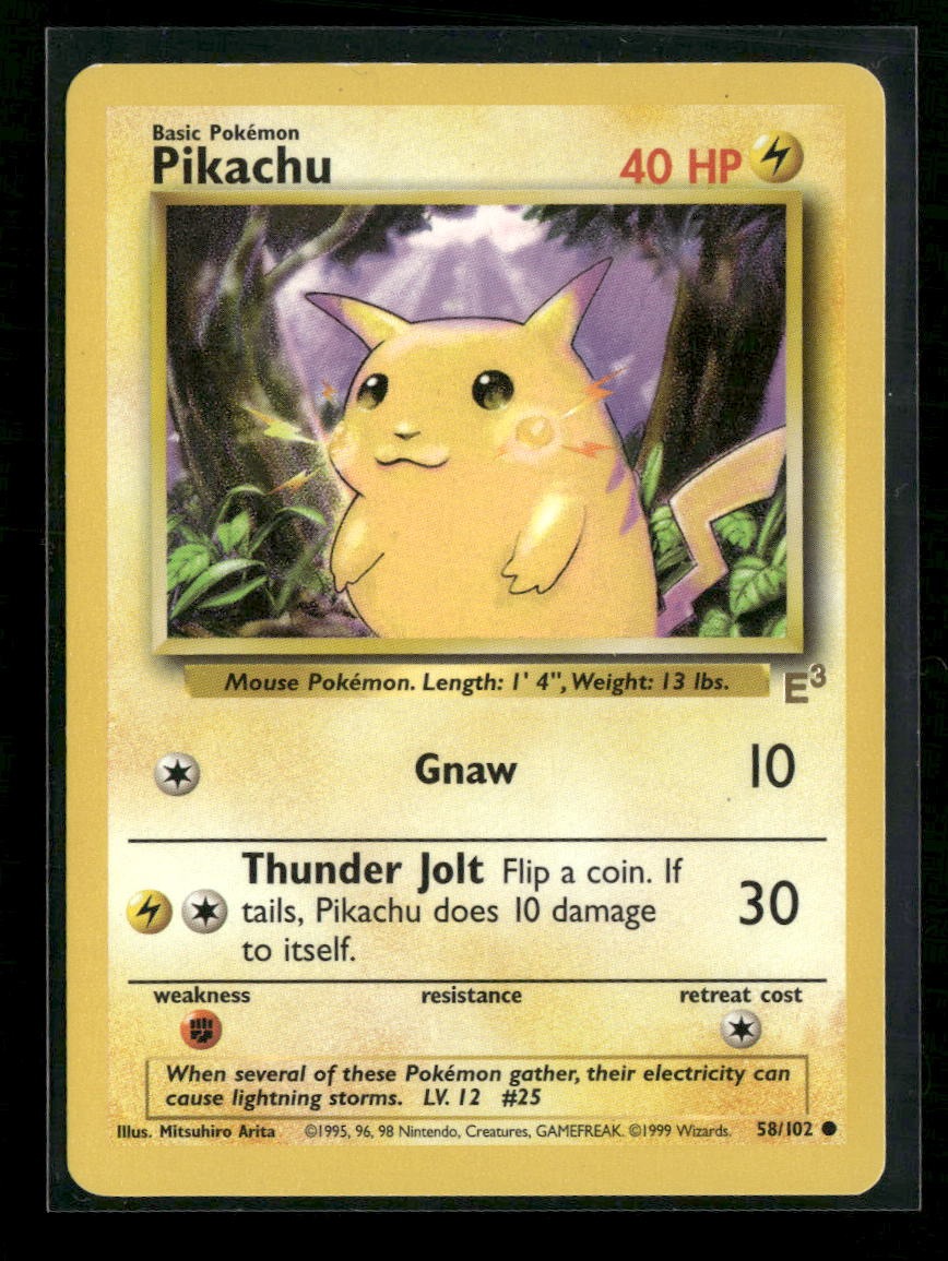 Miscellaneous Cards & Products Pikachu (E3 Stamp) #058/102