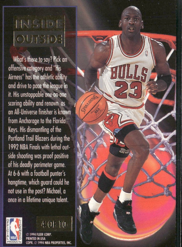 1993-94 Ultra Inside Outside Michael Jordan #4