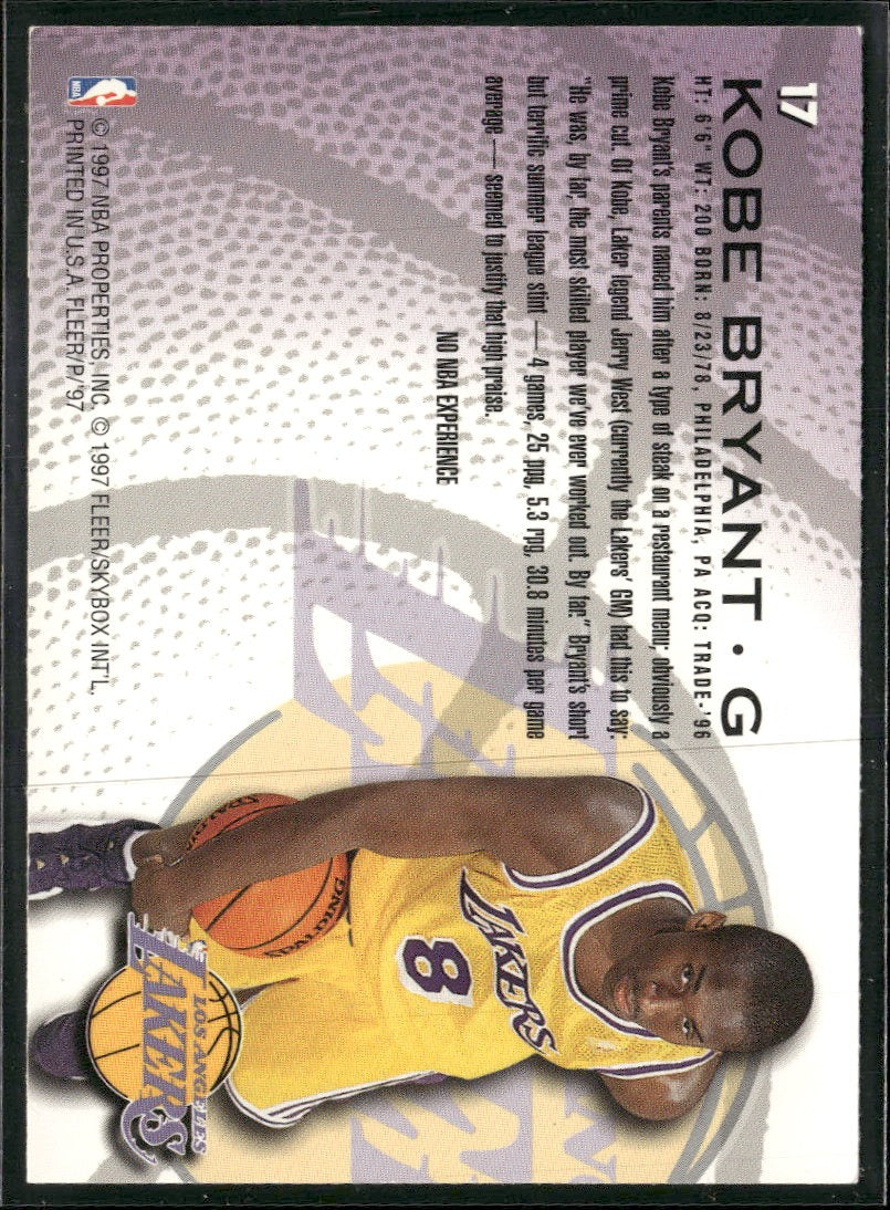 1996-97 Fleer European Kobe Bryant RC #233