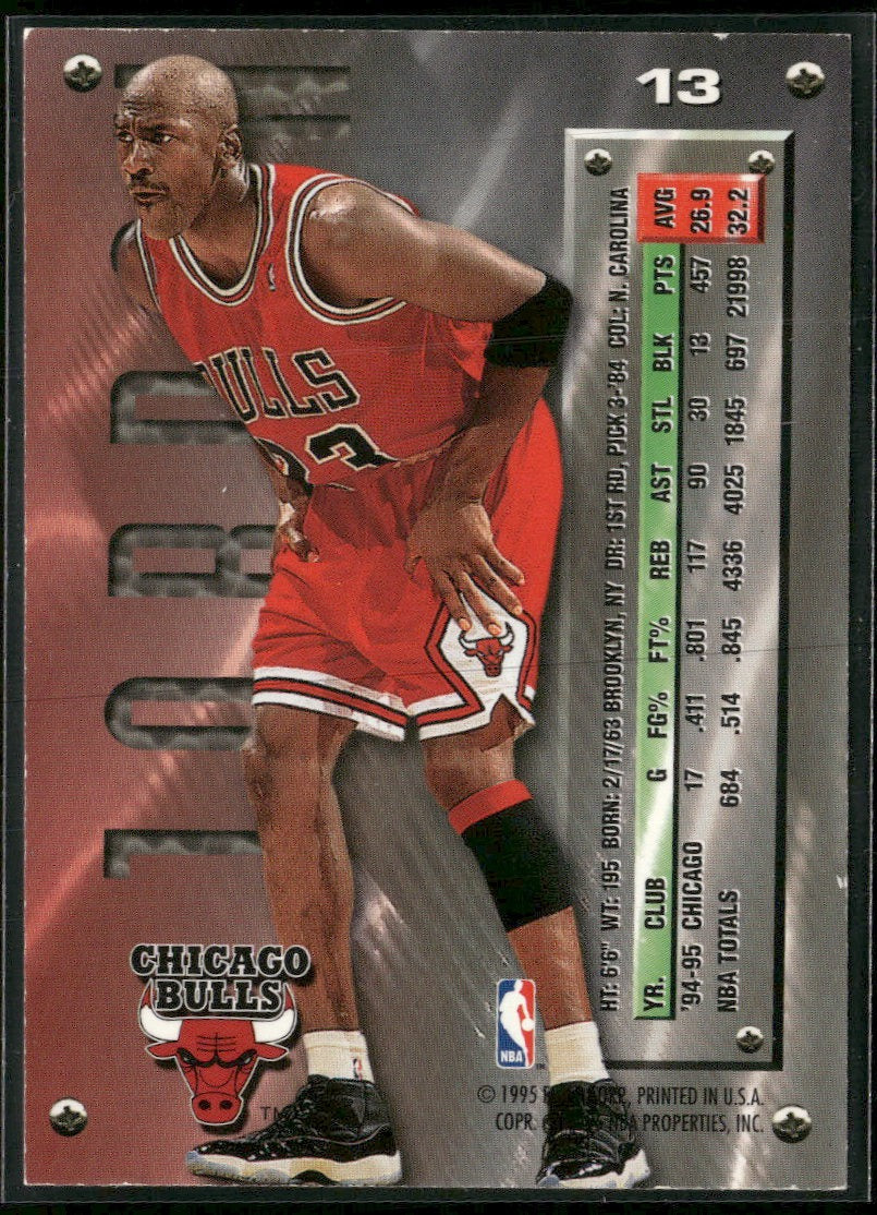 1995-96 Metal Silver Spotlight Michael Jordan #13