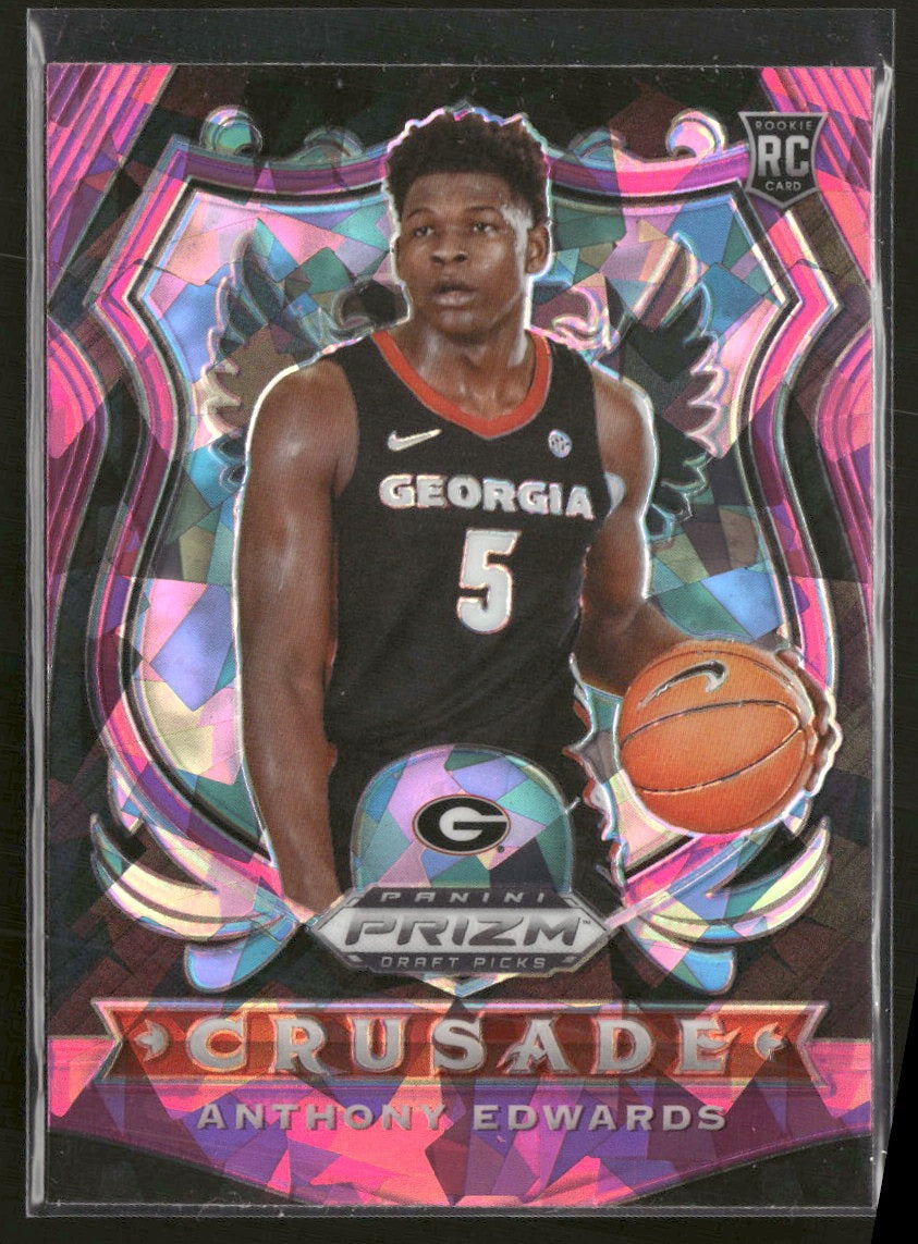 2020 Panini Prizm Draft Picks Collegiate Pink Ice Anthony Edwards #81