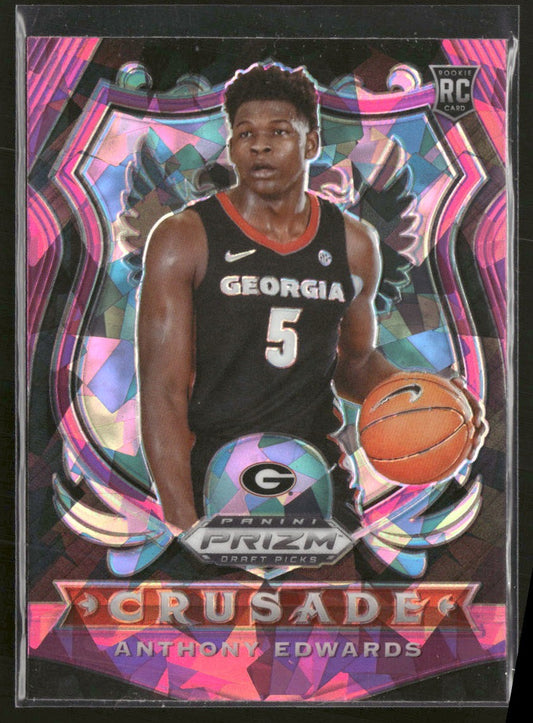 2020 Panini Prizm Draft Picks Collegiate Pink Ice Anthony Edwards #81