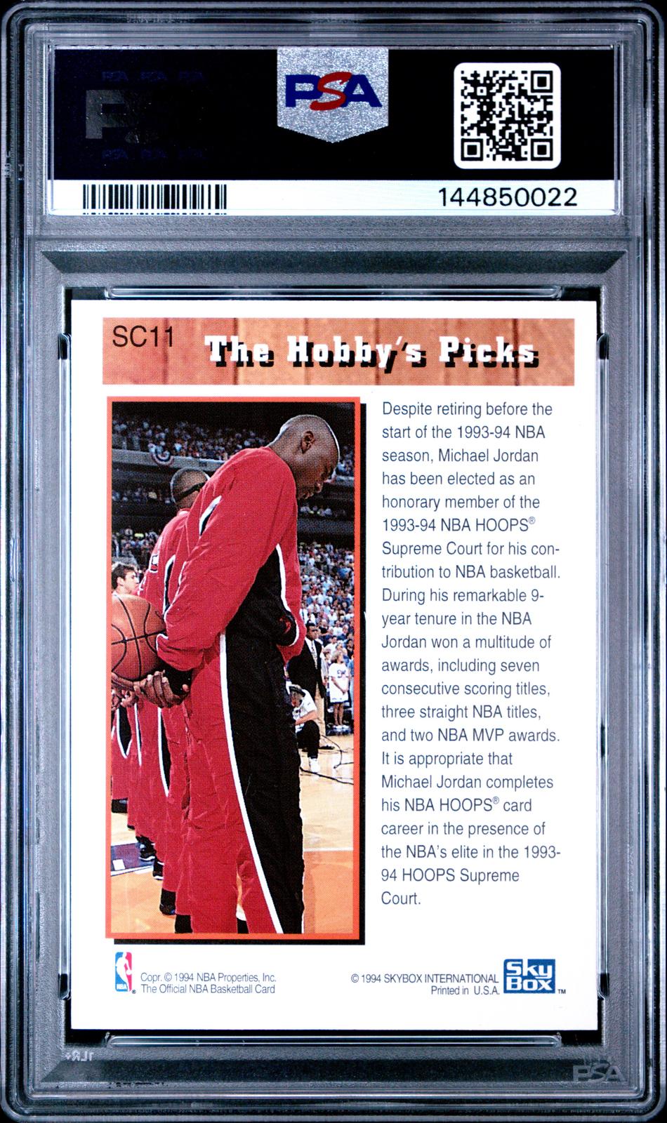 1993 Hoops Supreme Court Supreme Court Michael Jordan 6 PSA #SC11