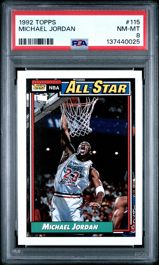 1992 Topps Michael Jordan 8 PSA #115