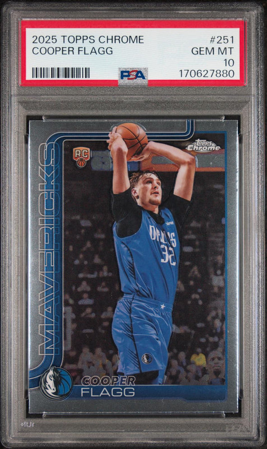 2025 Topps Chrome Cooper Flagg 10 PSA #251