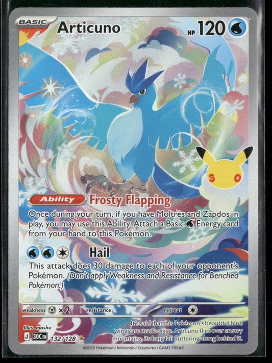 ME: 30th Celebration Articuno #132/128