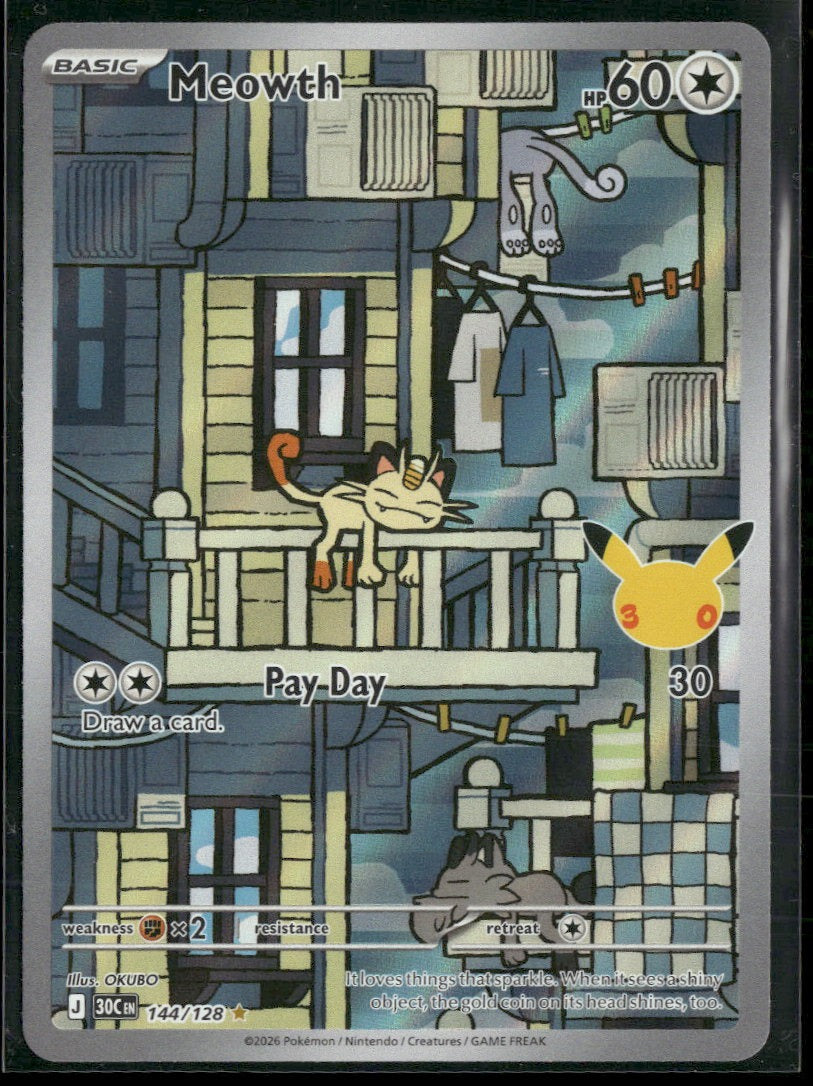 ME: 30th Celebration Meowth #144/128