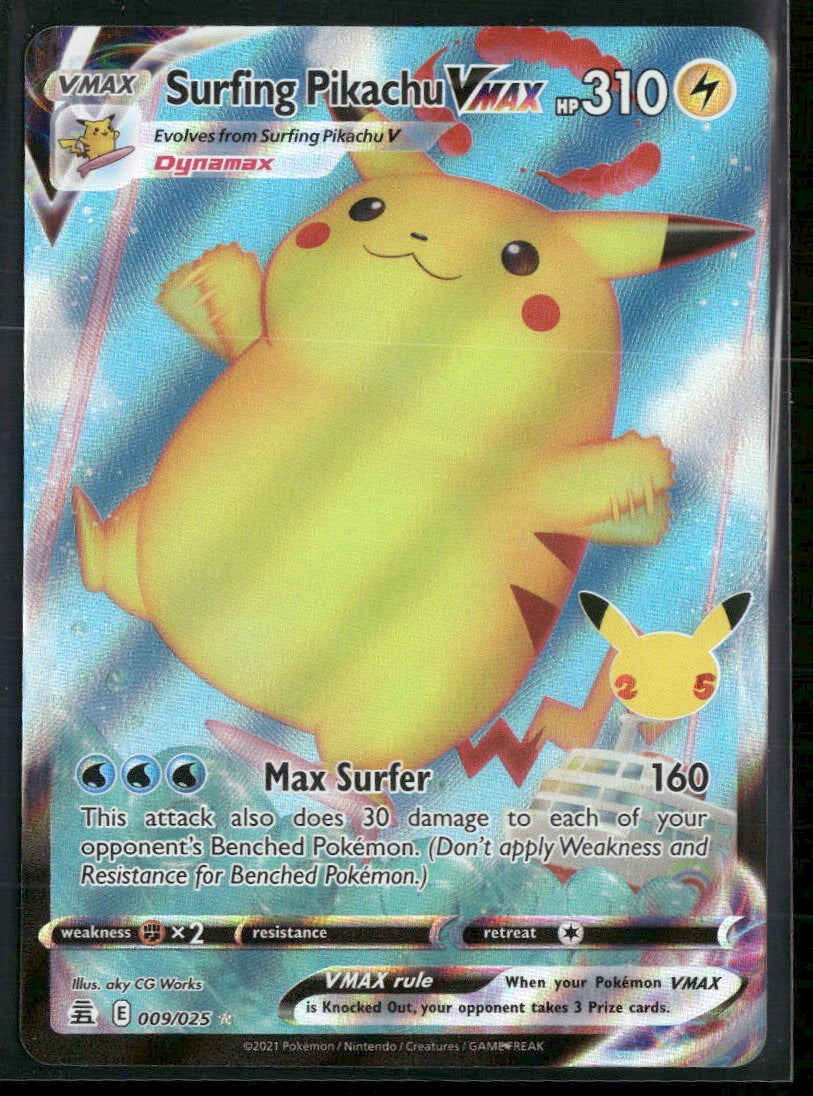 Celebrations Surfing Pikachu VMAX #009/025
